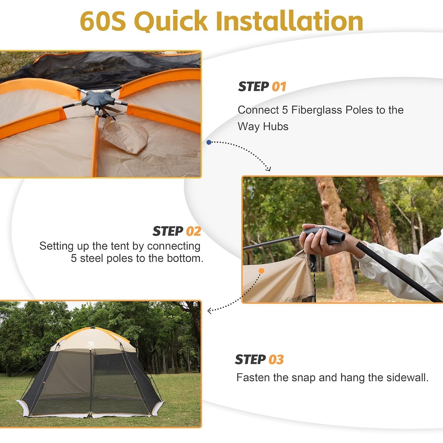 Quick setup canopy clearance